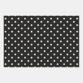Antike weiße Punkte auf schwarz Geschenkpapier Set (Vorderseite 3)