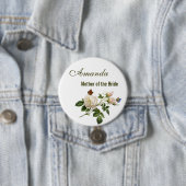 antike weiße Rosenblüten Brautmutter Button (Beispiel)