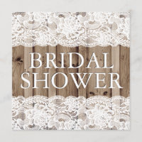 Antike weiße Spitzen Bridal Dusche Einladung