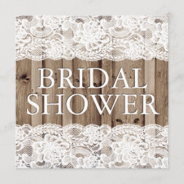 Antike weiße Spitzen Bridal Dusche Einladung