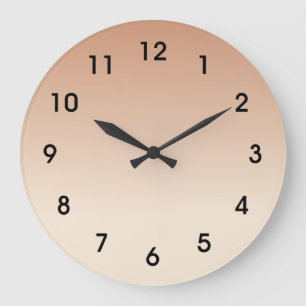 Antike, weiße und antike Brass strahlende Farben Große Wanduhr