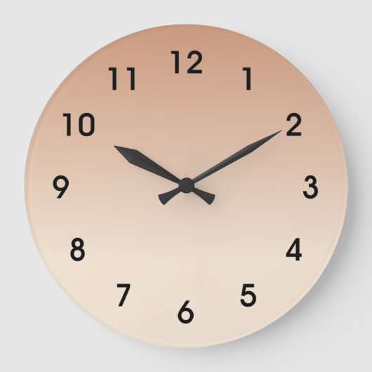 Antike, weiße und antike Brass strahlende Farben Große Wanduhr (Vorderseite)