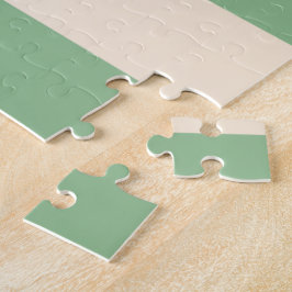 Antike, weiße und dunkelmeergrüne Streifen Puzzle
