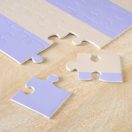Antike, weiße und lavendelblaue Streifen Puzzle