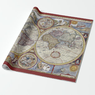 Antike Weltkarte #3 Geschenkpapier