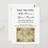 Antike Weltkarte #4 Ankündigungspostkarte (Vorne/Hinten)