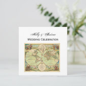 Antike Weltkarte #4 Einladung (Stehend Vorderseite)