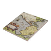 Antike Weltkarte Amerikas von Abraham Ortelius Fliese (Seite)