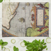 Antike Weltkarte Amerikas von Abraham Ortelius Küchentuch (Gefaltet)