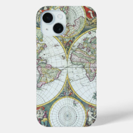 Antike Weltkarte aus dem 17. Jahrhundert, Frederic Case-Mate iPhone Hülle