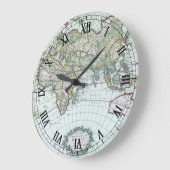 Antike Weltkarte aus dem 17. Jahrhundert, Frederic Große Wanduhr (Winkel)