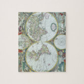 Antike Weltkarte aus dem 17. Jahrhundert, Frederic Puzzle (Vertikal)