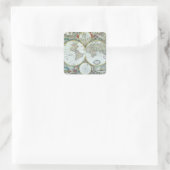 Antike Weltkarte aus dem 17. Jahrhundert, Frederic Quadratischer Aufkleber (Tasche)