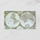 Antike Weltkarte aus dem 17. Jahrhundert, Frederic Visitenkarte (Rückseite)