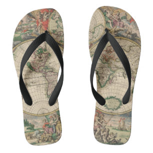 Antike Weltkarte Badesandalen