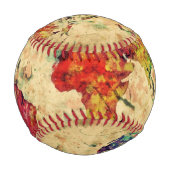 Antike Weltkarte Baseball (Rückseite)