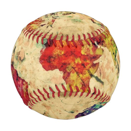 Antike Weltkarte Baseball (Vorderseite)