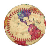 Antike Weltkarte Baseball (Vorderseite Links)