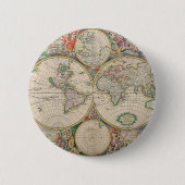 Antike Weltkarte Button (Vorderseite)