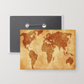 Antike Weltkarte Button (Vorderseite/Rückseite)