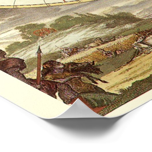 Antike Weltkarte, c. 1680. Von Frederick de Wit Poster (Ecke)