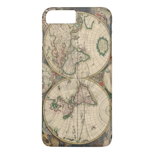 Antike Weltkarte Case-Mate iPhone Hülle (Rückseite)