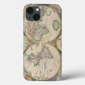 Antike Weltkarte Case-Mate iPhone Hülle (Rückseite)