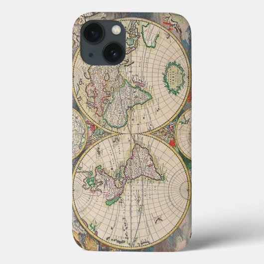 Antike Weltkarte Case-Mate iPhone Hülle (Rückseite)