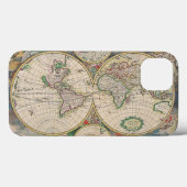 Antike Weltkarte Case-Mate iPhone Hülle (Rückseite (Horizontal))