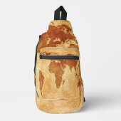 Antike Weltkarte Crossbody Bag (Vorderseite)