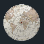 Antike Weltkarte Dartscheibe<br><div class="desc">Eine populäre Vintage Artweltkarte mit künstlerischen Antike-ähnlichen gedämpften Tönen, schaut sie einfach atemberaubend und ziemlich elegant.</div>
