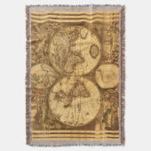 Antike Weltkarte Decke (Vorderseite Vertikal)