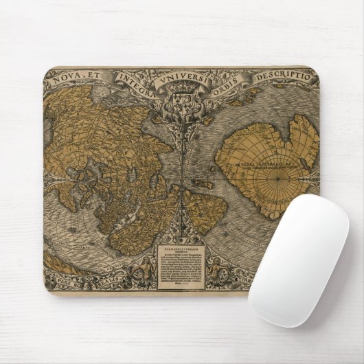 Antike Weltkarte des Klassiker-1531 durch Oronce Mousepad (Mit Mouse)