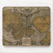 Antike Weltkarte des Klassiker-1531 durch Oronce Mousepad (Vorne)