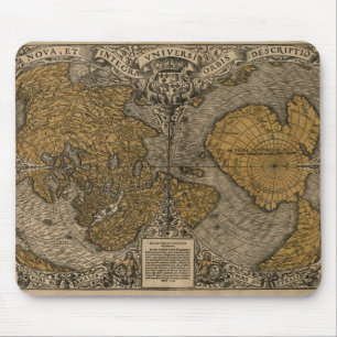 Antike Weltkarte des Klassiker-1531 durch Oronce Mousepad