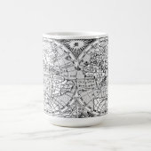 Antike Weltkarte Druck mit Monogramm Vorlage Kaffeetasse (Mittel)