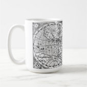 Antike Weltkarte Druck mit Monogramm Vorlage Kaffeetasse (Links)