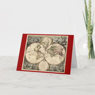 Antike Weltkarte durch Nicolao Visscher, circa Karte