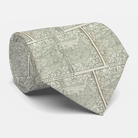 Antike Weltkarte durch Sebastian Münster circa Krawatte (Gerollt)