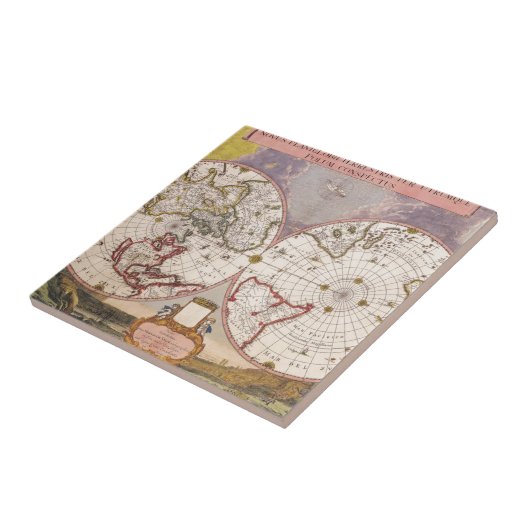 Antike Weltkarte Fliese (Seite)