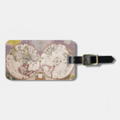 Antike Weltkarte Gepäckanhänger (Vorderseite horizontal)