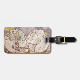 Antike Weltkarte Gepäckanhänger