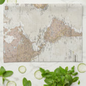 Antike Weltkarte Geschirrtuch (Gefaltet)