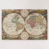 Antike Weltkarte in zwei Hemisphären Puzzle (Horizontal)