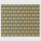 Antike Weltkarte J. Blaeu 1664 Geschenkpapier (Flach)