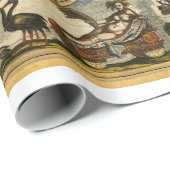 Antike Weltkarte J. Blaeu 1664 Geschenkpapier (Rolleneckpunkt)