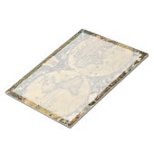 Antike Weltkarte J. Blaeu 1664 Notizblock (angewinkelt)