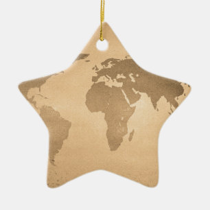 Antike Weltkarte Keramik Ornament