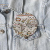 Antike Weltkarte Knopf Button (Beispiel)