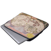 Antike Weltkarte Laptopschutzhülle (Vorne Knopf)